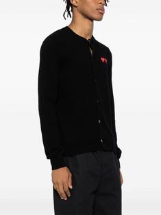 26SS 꼼데가르송 플레이 더블 하트 가디건 AXN0570511 BLACK DOM 썸네일 2
