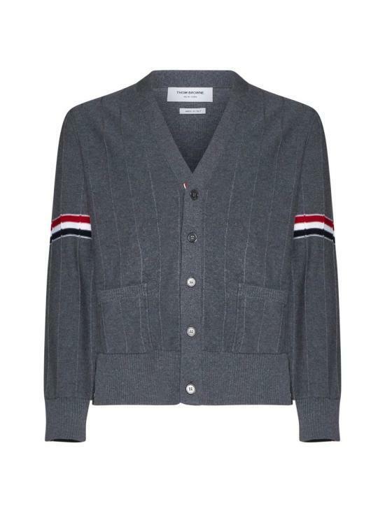 톰브라운 울 릴렉스드 브이넥 암밴드 가디건 MKC519AY1002035 MED GRAY DOM - Thom Browne