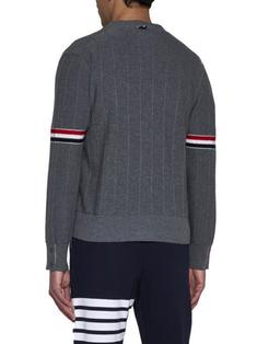 톰브라운 울 릴렉스드 브이넥 암밴드 가디건 MKC519AY1002035 MED GRAY DOM 썸네일 4