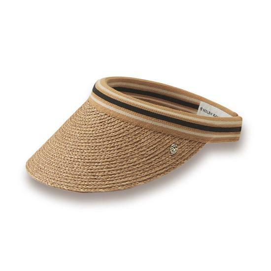 26SS 헬렌카민스키 비앙카 바이저 햇 HAT50265 NOUGAT BLACK STRIPE DOM - Helen Kaminski