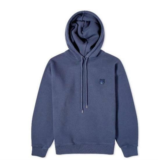 메종키츠네 후드 티셔츠 MW00704KM0307P476 INK BLUE DOM - Maison Kitsune