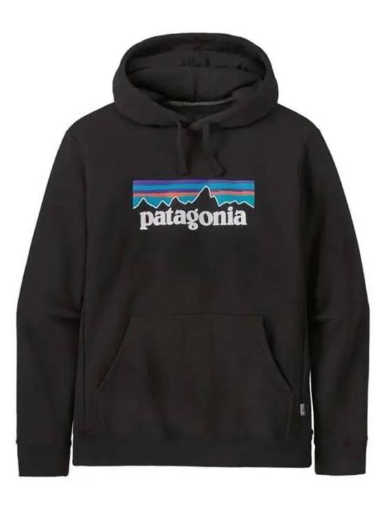 파타고니아 P 6 로고 업라이절 후드 티셔츠 39622BLK - Patagonia