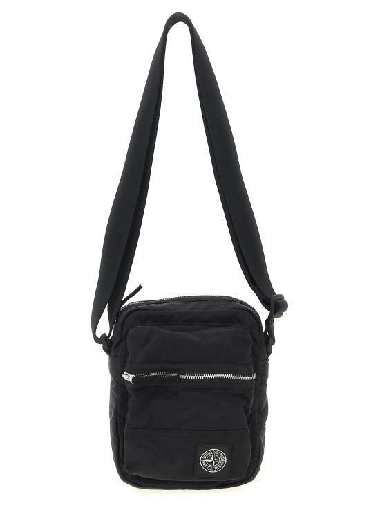 25FW 스톤 아일랜드 코티드 나일론 에코닐 사코슈 크로스백 K2S159200015S0251V0029 BLACK DOM - Stone Island