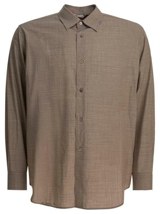25SS 오라리 긴팔 셔츠 A25SS01WT TOP LIGHT BROWN DOM - Auralee