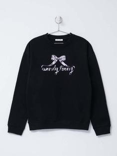 샌디리앙 긴팔 티셔츠 F24T024F090001 BLACK DOM 썸네일 1