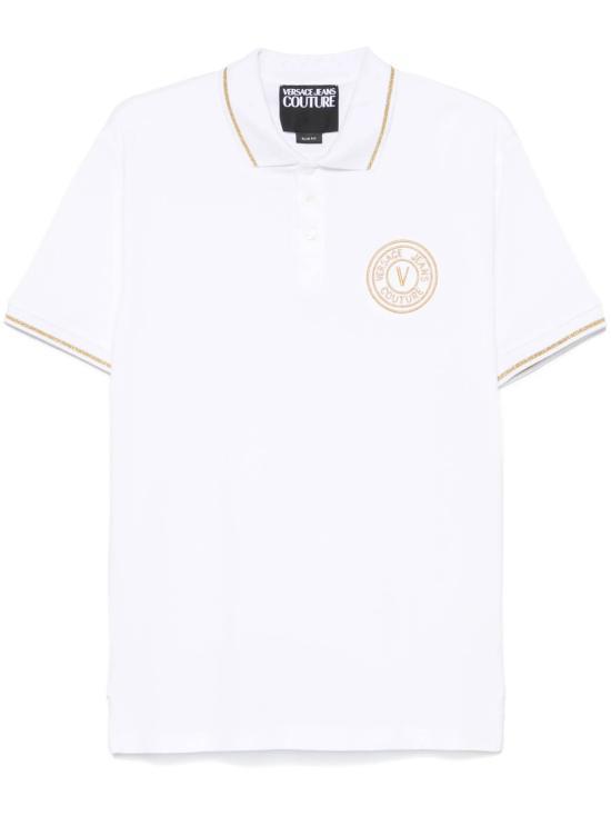 25SS 베르사체 폴로 티셔츠 78GAGT00CJ01TG03 WHITE GOLD DOM - Versace