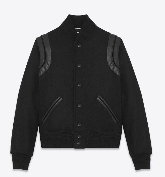 생로랑 봄버 자켓 354718Y197Q1000 BLACK DOM - Saint Laurent