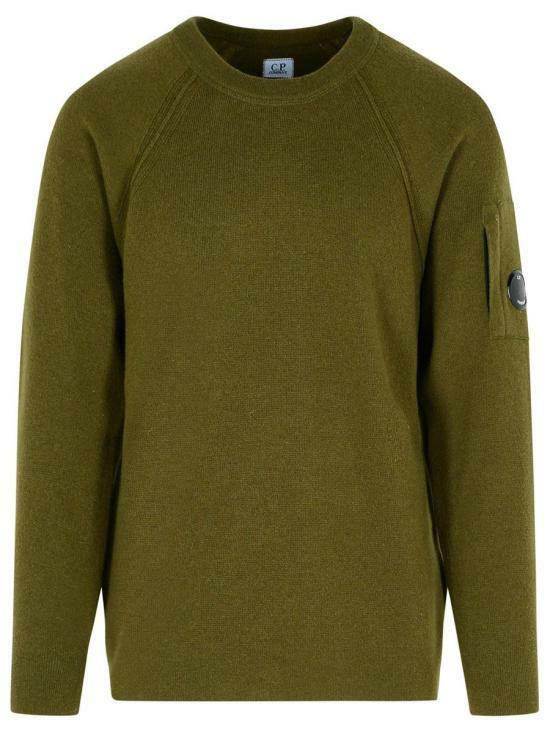 25FW 씨피 컴퍼니 램스울 크루넥 스웨터 19CMKN040A110149A683 IVY GREEN DOM - CP company