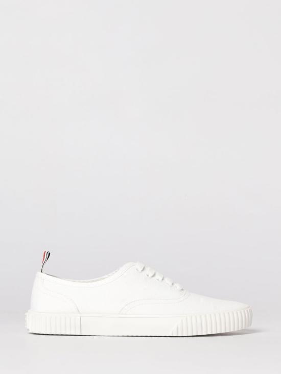 26SS 톰브라운 캔버스 헤리티지 트레이너 MFD201A01588100 WHITE DOM - Thom Browne