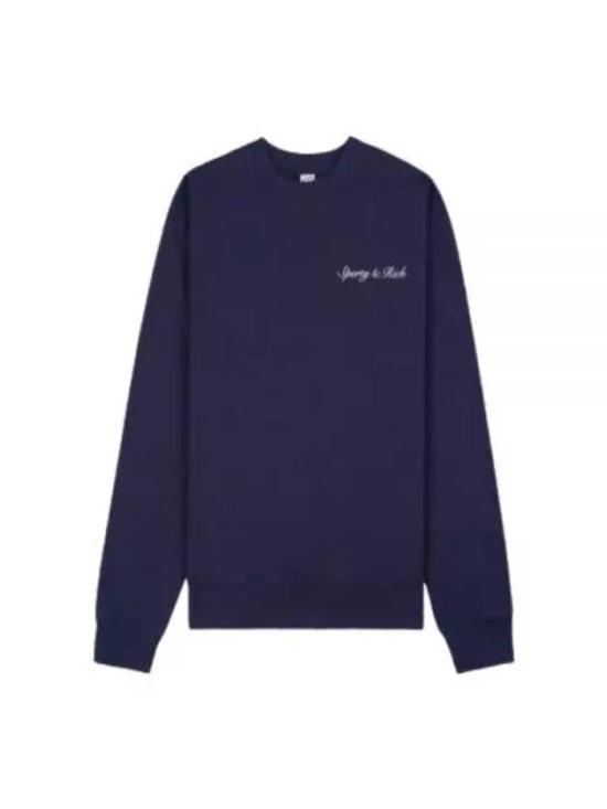 스포티앤리치 긴팔 티셔츠 CRAW2338NA NAVY DOM - Sporty & Rich