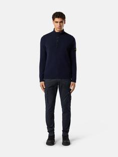 25FW 스톤 아일랜드 하프 집업 니트 스웨터 K2S155100040S00A3V0020 NAVY DOM 썸네일 2