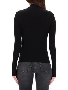 25FW 디젤 T 목키 Ls 마이크로디브 모크넥 립드 티셔츠 A103990BLAN9XX BLACK DOM 썸네일 3