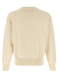 25SS 아미 로고 자수 스웨터 HKS163KN0063136 BLANC CREME DOM 썸네일 2