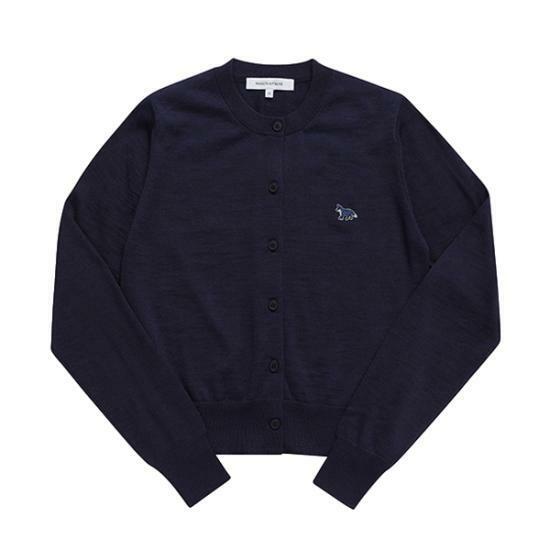 메종키츠네 베이비 폭스 패치 레귤러 가디건 MW00507KT1036P492 - Maison Kitsune