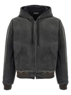 25FW 오라리 후드 티셔츠 A25AB02CD FADED BLACK DOM 썸네일 1