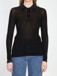 25SS 몽클레어 니트 폴로 셔츠 9A00005M1732999 BLACK DOM 썸네일 1