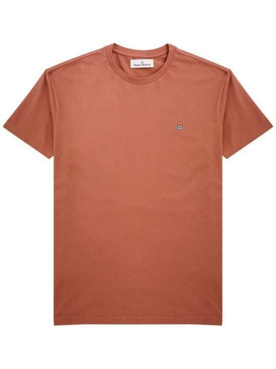 비비안웨스트우드 클래식 ORB 로고 티셔츠 3G010013J001MC408 COGNAC DOM - Vivienne Westwood