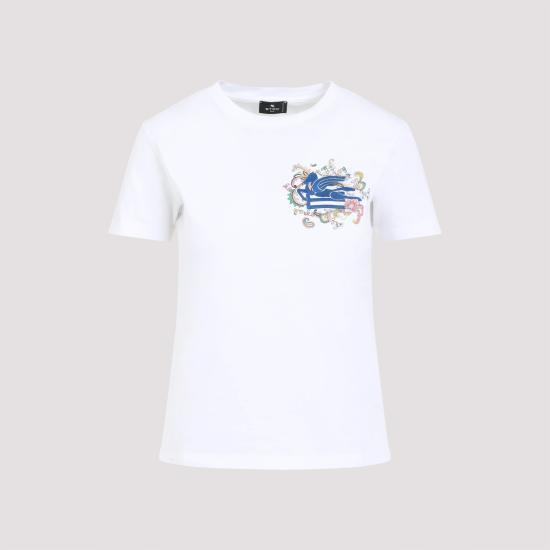 25SS 에트로 반팔 티셔츠 WRMA0006AK788W0111 WHITE DOM - Etro