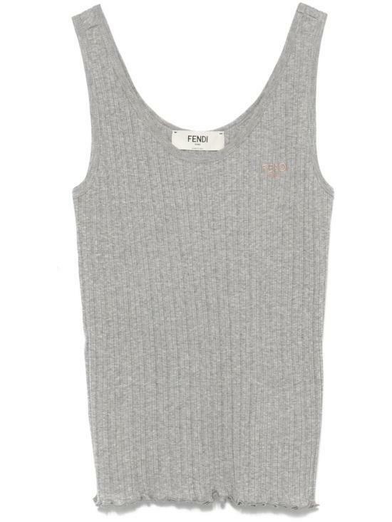 25SS 펜디 저지 탱크 탑 FS9720ASMJF1RX3 GRAY DOM - Fendi