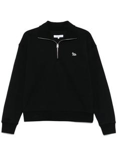 메종키츠네 베이비 폭스 하프집 스웨트셔츠 MW00304KM0325P199 BLACK DOM 썸네일 1