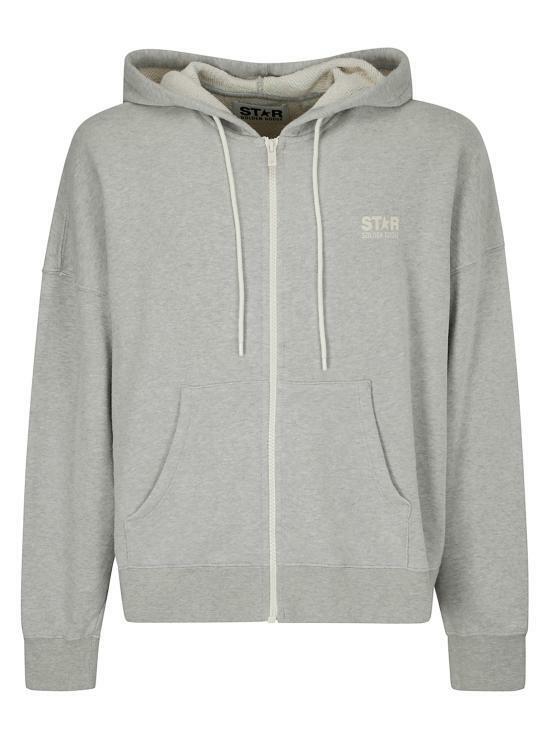 골든구스 후드 티셔츠 GUP01892P00165260513 ALLUMINIUM MELANGE GRAY DOM - Golden Goose