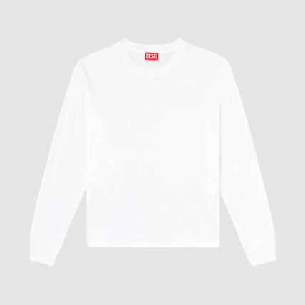25FW 디젤 긴팔 티셔츠 A187230PJBG100 WHITE DOM - Diesel