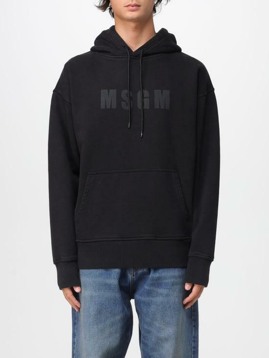 25FW 엠에스지엠 후드 티셔츠 3940MM97SE25758699 BLACK DOM - MSGM