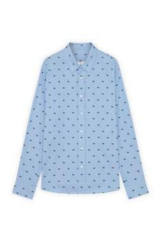 메종키츠네 긴팔 셔츠 MM00408WC5022B410 LIGHT BLUE GREEN DOM 썸네일 1