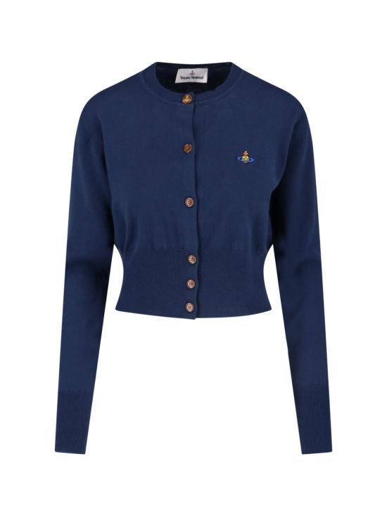 25FW 비비안웨스트우드 베아 크롭드 가디건 1803002UY001VK410 NAVY DOM - Vivienne Westwood