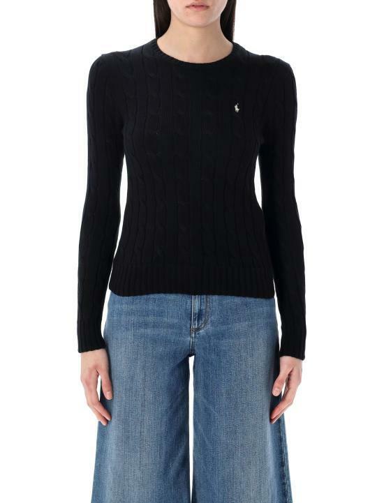 25FW 폴로 랄프로렌 포니 로고 피마코튼 케이블 니트 스웨터 211971869006 POLOBLACK DOM - Polo Ralph Lauren