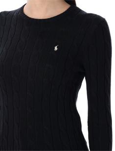 25FW 폴로 랄프로렌 포니 로고 피마코튼 케이블 니트 스웨터 211971869006 POLOBLACK DOM 썸네일 3