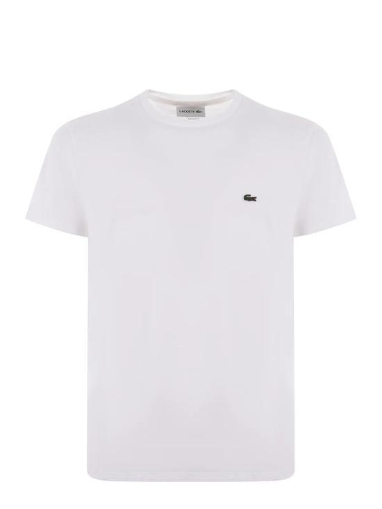 25SS 라코스테 피마 코튼 저지 크루넥 티셔츠 TH6709001 WHITE DOM - Lacoste