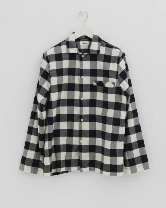 테클라 셔츠 SWTBKG BLACK GINGHAM DOM - TEKLA
