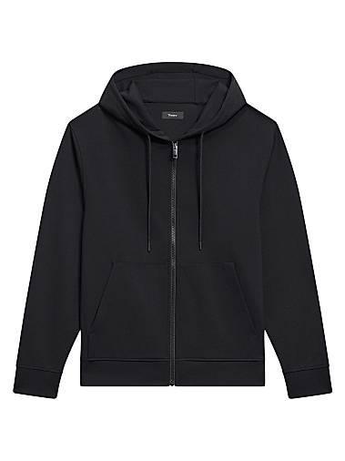 25SS 띠어리 후드 티셔츠 O1197511001 BLACK DOM - Theory