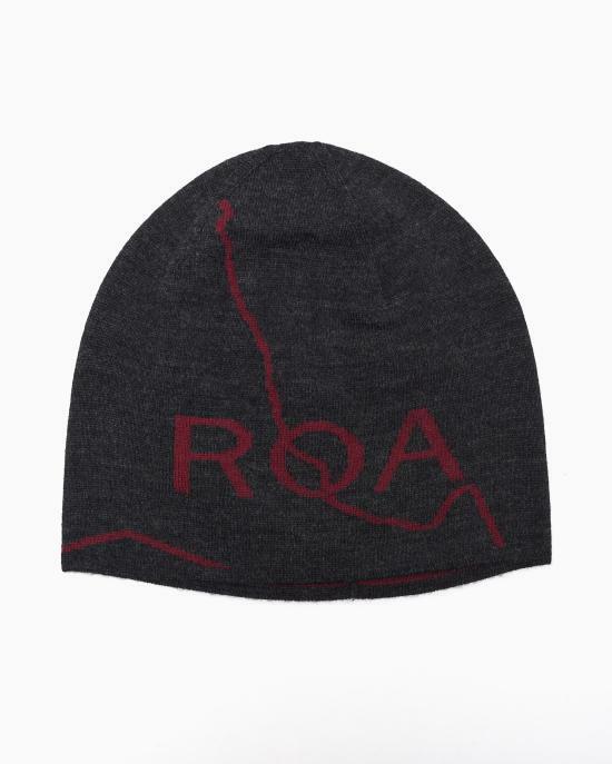 25FW 로아 로고 울 비니 RBUW288YA12ANT0001 ANTHRACITE DOM - Roa