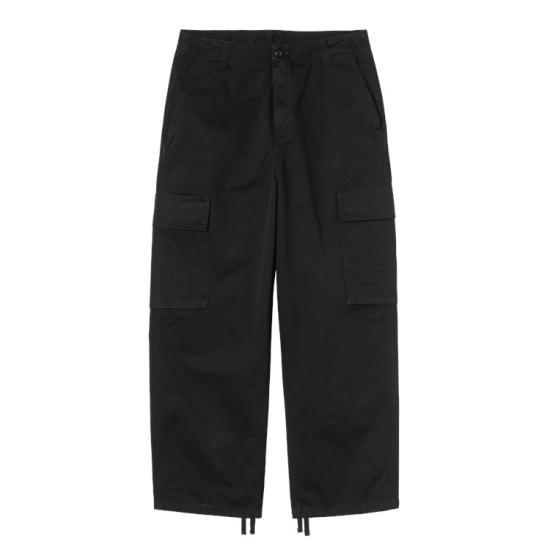 25FW 칼하트 WIP 스트레이트 팬츠 I0355858906 BLACK STONE WASHED DOM - Carhartt