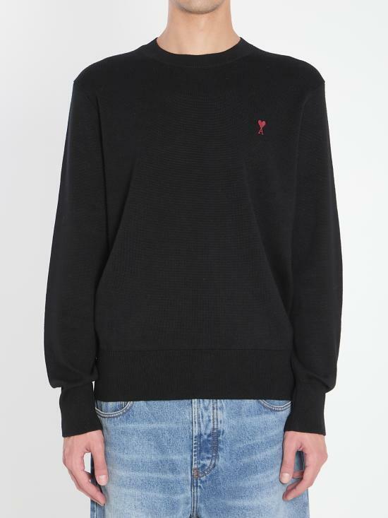26SS 아미 ADC 크루넥 스웨터 HKS826001009 BLACK DOM - Ami
