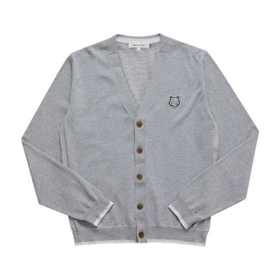 메종키츠네 가디건 MM00502KT1103H150 GRAY DOM - Maison Kitsune