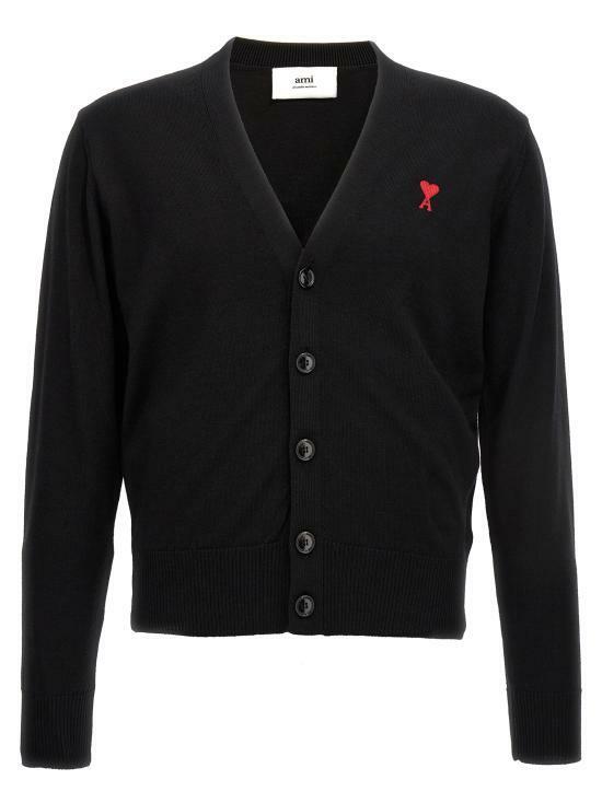 아미 AMI DE COEUR 아미 드 쾨르 울 가디건 BFHKC111KN0025001 BLACK DOM - Ami