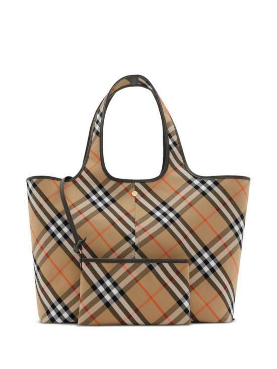 버버리 미디엄 체크 토트 8093976 SAND DOM - Burberry