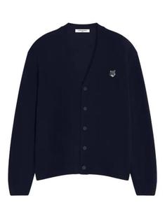 25FW 메종키츠네 폭스 헤드 램스울 컴포트 가디건 PM00502KT10060413 CLASSIC NAVY DOM 썸네일 1