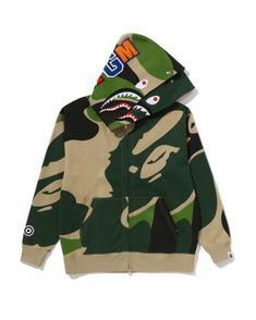 베이프 후드 티셔츠 001ZPL801306MGRN GREEN DOM 썸네일 1