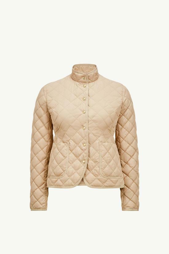 25SS 몽클레어 핏   플레어 쇼트 다운 자켓 1A0005654AQE20X BEIGE DOM - Moncler