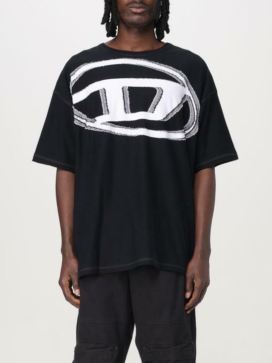 25SS 디젤 반팔 티셔츠 A161850GIAS9XX BLACK DOM - Diesel