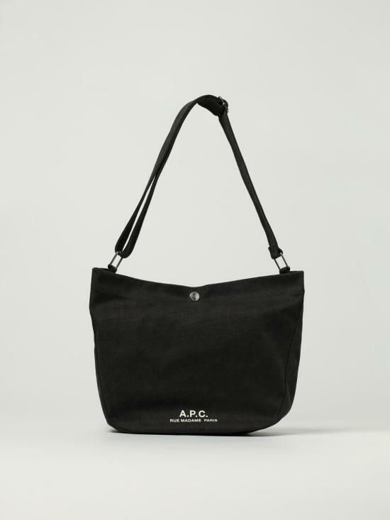 26SS 아페쎄 저널 로고 숄더백 PSAJZM61939LZZ BLACK DOM - A.P.C.