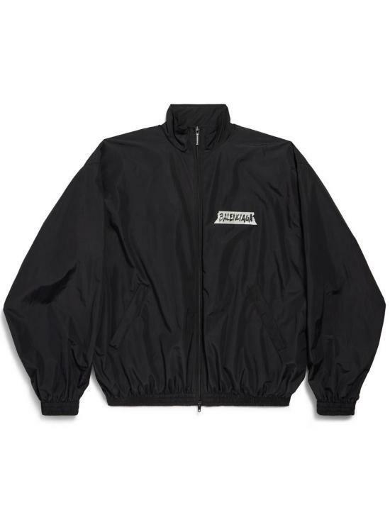 26SS 발렌시아가 마스킹 테이프 미디엄 핏 트랙수트 재킷 857713TPQ381000 BLACK DOM - Balenciaga