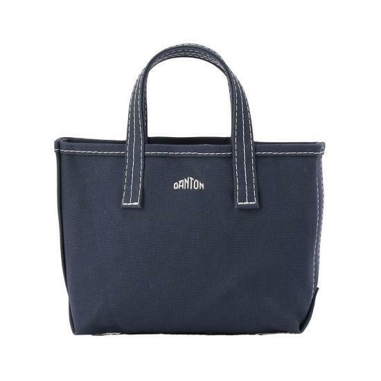 25FW 단톤 코튼 캔버스 토트백 VOSGESPETITNAVYOFFWHITE NAVY OFF WHITE DOM - Danton