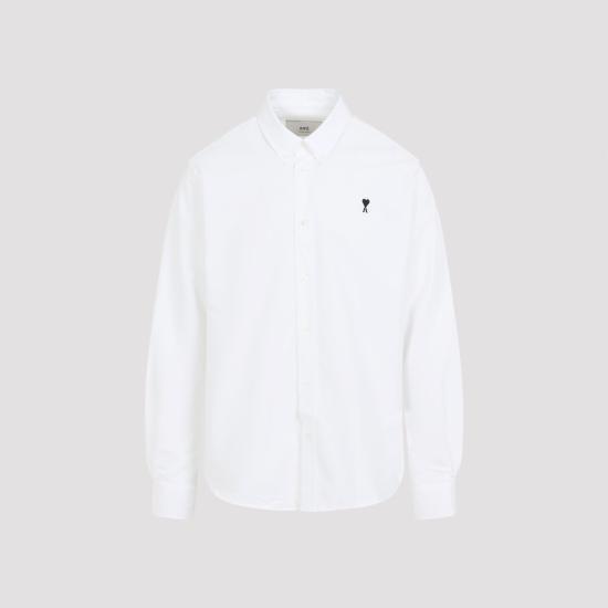 26SS 아미 긴팔 셔츠 HSH763CO0031168 NATURAL WHITE DOM - Ami