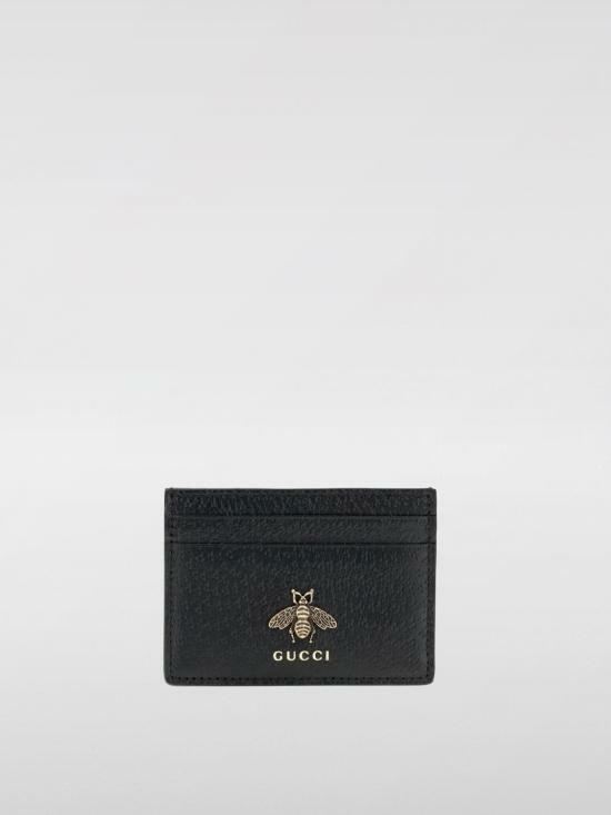 구찌 애니멀리에 레더 카드 케이스 523685DJ20T1000 BLACK DOM - Gucci