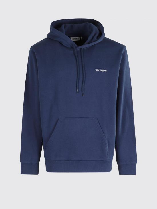 25FW 칼하트 WIP 후드 스크립트 자수 스웨트셔츠 I0353923CCXX BLUE DOM - Carhartt